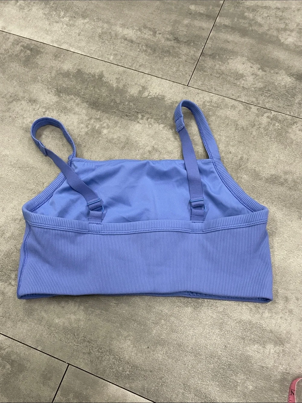 Size medium aerie Ribbed Square-Neck sports bra/ Crop Tank Top - Periwinkle